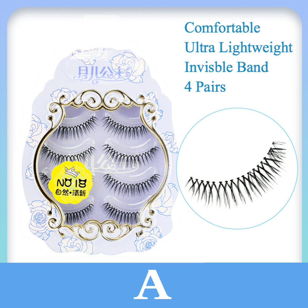 4/5 Pairs Ultra Natural False Eyelashes Handmade Fake Eye Lashes Extension AU