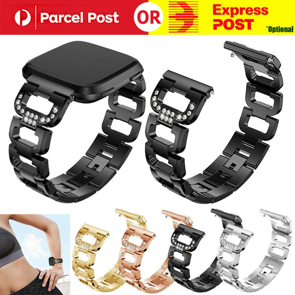 AU For Fitbit Versa / 2 Smart Watch Bands Strap Metal Bracelet Wrist Band Women