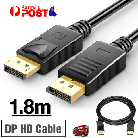 Display Port Displayport DP to DP Cable Male to Male Full HD High Speed 1.8M