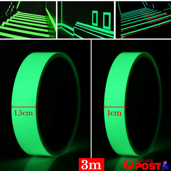 10/15mm x 3Meter Luminous Tape Sticker Decorative Glow in the Dark Safety Tape