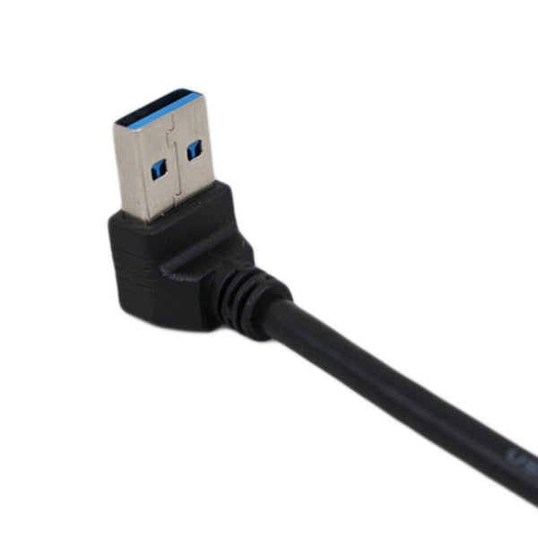 USB 3.0 Type A 90 Degree Left Right Angle Extension Cable Male to Female Adapter