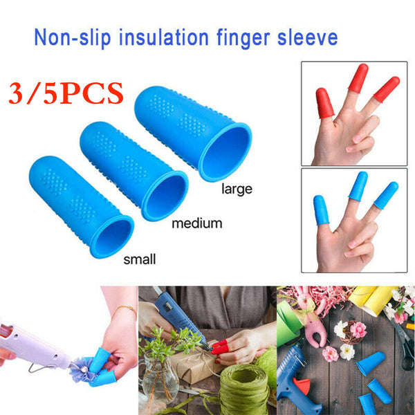 Silicone Finger Cover Cap Anti-skid Heat Resistant Fingertip Protector Kitchen