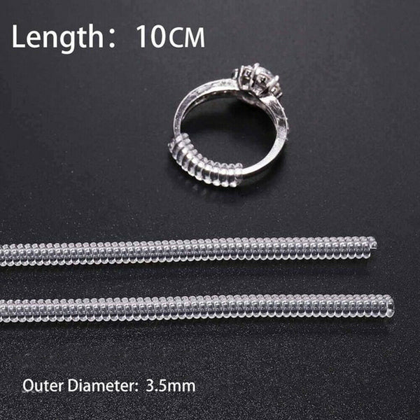 12pc Ring Size Adjuster Reducer Spiral Invisible Comfort Guard Resizer Jewellery