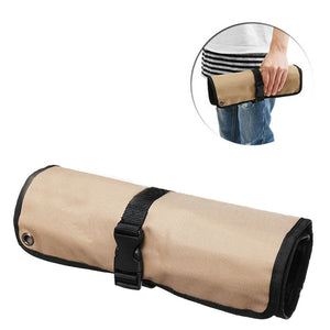 10 Pockets Chef Roll Knife bag with Handles Carry Portable Storage Case Kitchen