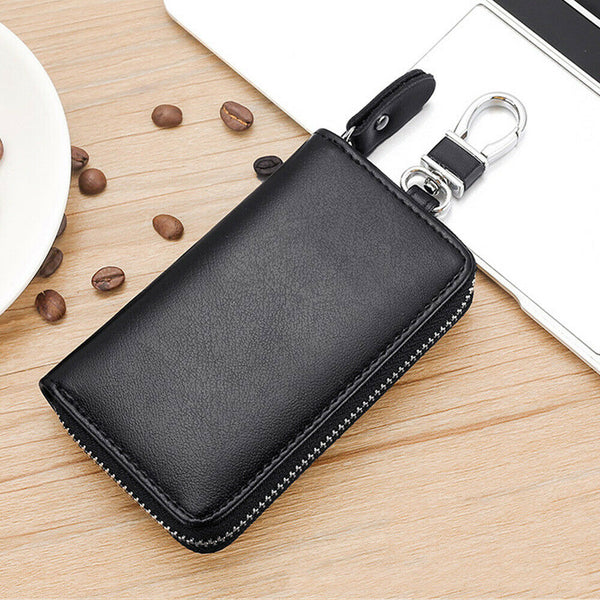 Key Holder Bag Leather Case Ring Wallet Car Unisex Pouch Keychains AU Stock NEW