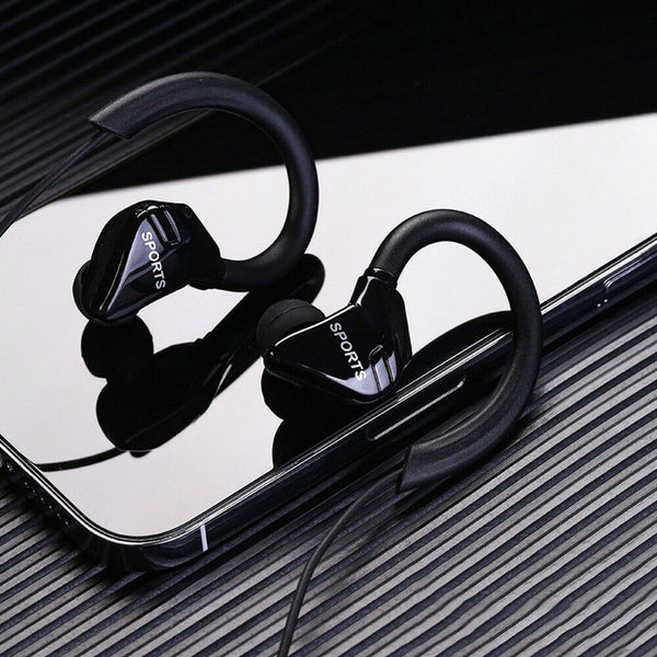 Sports Ear Hook Run Headphone Earbuds Aux 3.5mm Jack In Ear Earphones With Mic