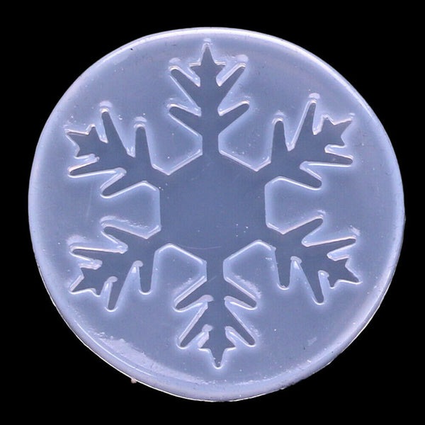 6x CHRISTMAS SILICONE SNOWFLAKE MOULDS RESIN JEWELRY MAKING MOLD DIY CRAFT TOOL