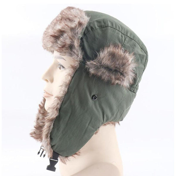 Winter Mens Ushanka Trapper Hat Russian Trooper Ear Flap Cap Earflap