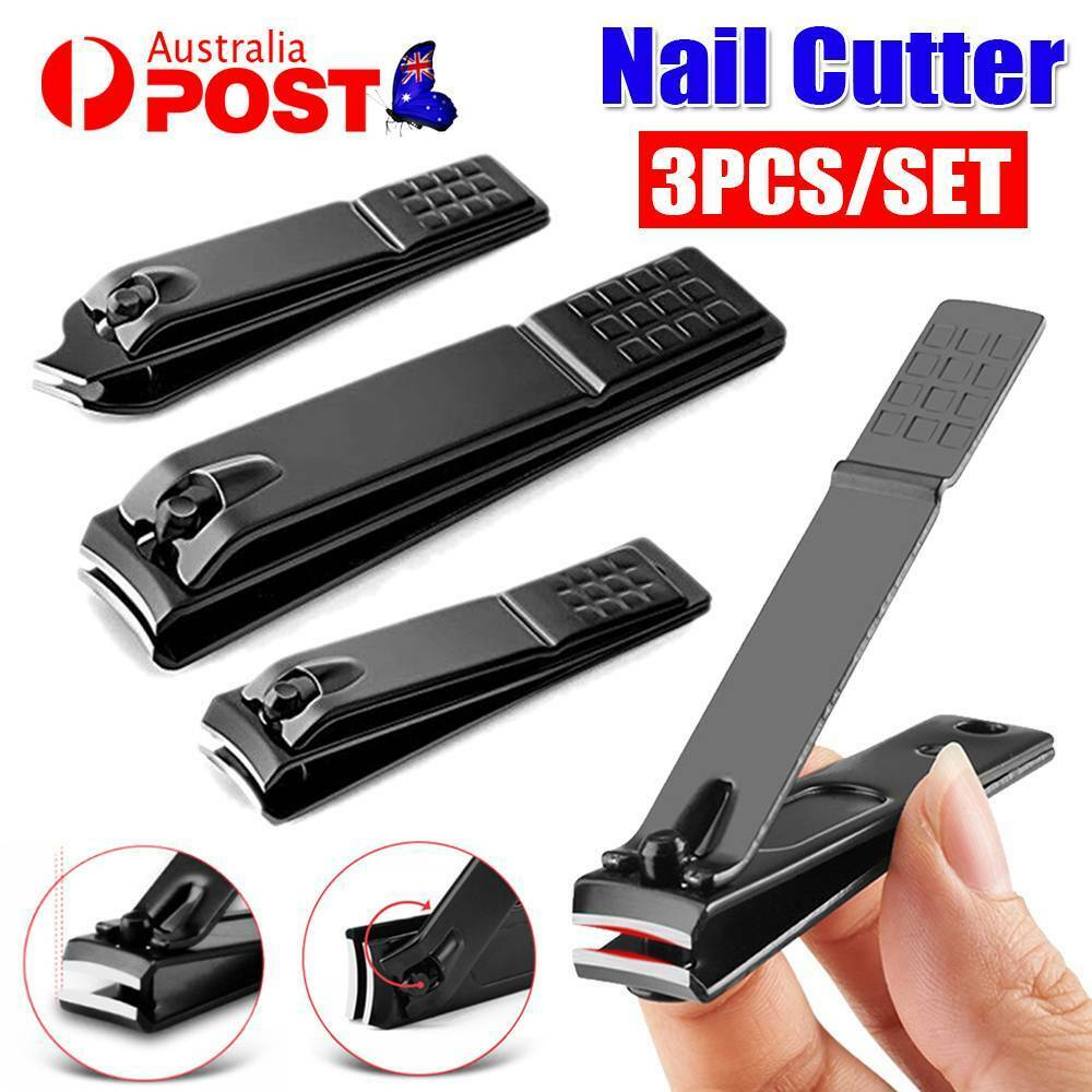 Manicure Nail Cutter Stainless Steel Nail Clipper Cutter Toenail Trimm 3Pcs/Set