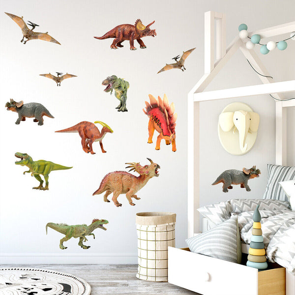 Removable Wall Decals Nursery Kids Room Baby Watercolour Dinosaur Wall Stickers