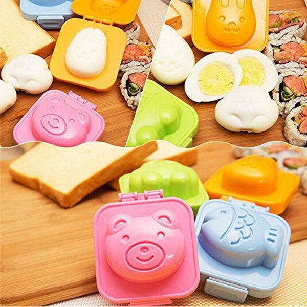 Mold Sandwich Bento Rice Mould Sushi Maker Boiled Egg Cutter Kitchen Gadget 6pcs