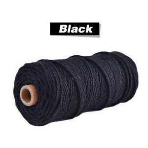 2MM 100m Hand Craft Colorful Cotton Macrame Cord Rope DIY Twisted String Rustic