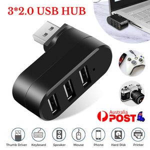 3 Port USB HUB Distribution Splitter Adapter Super Speed Data Hub For Laptop PC