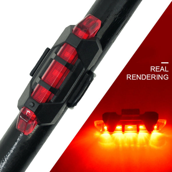 Tail Rechargeable USB Bike 5 LED Light Cycling Warning Safety Bicycle Rear Light