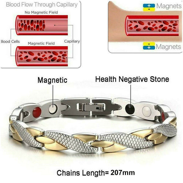 Unisex Bracelet Magnetic Healing Bio Therapy Arthritis Pain Relief Banglele Gift