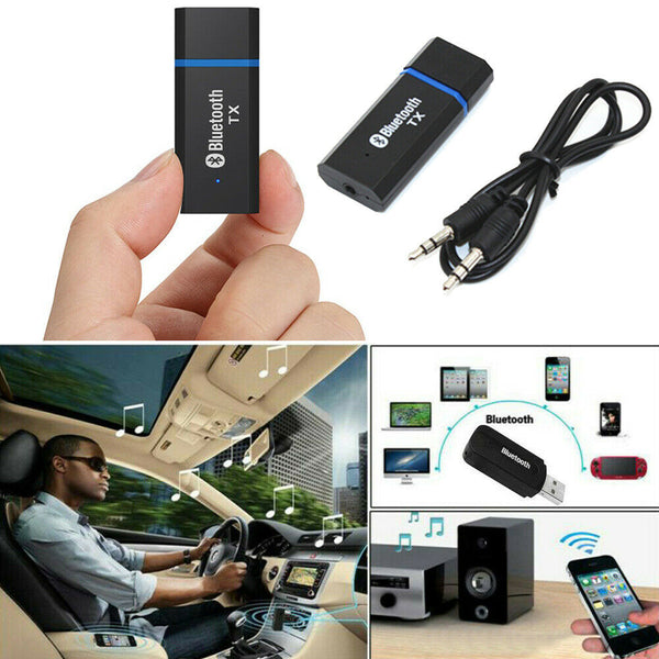 USB Bluetooth 5.0 Audio Receiver Adapter Wireless Music 3.5mm Dongle AUX A2DP