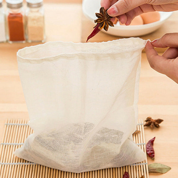 Up to 100 Reusable Nylon Fine Mesh Food Strainer Filter Bags Bag Nut Milk Coffee