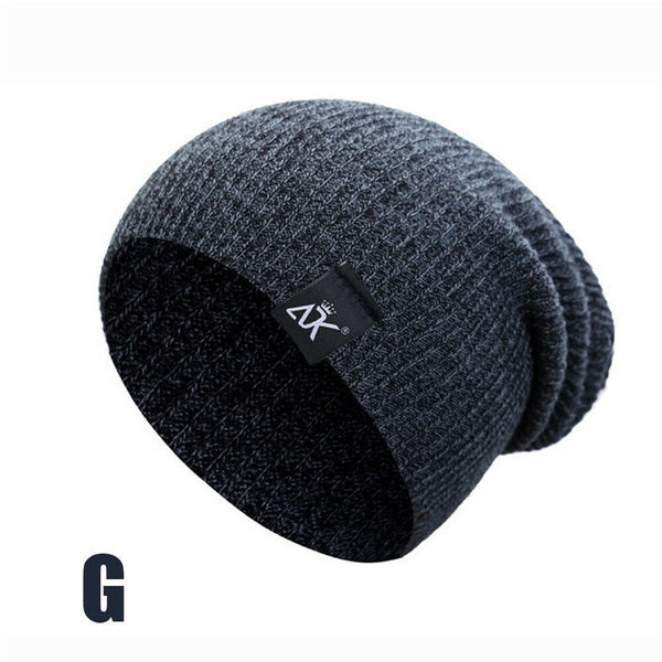 Mens Womens Warm Wool Knit Baggy Beanie Winter Hat Ski Slouchy Chic Knitted Caps