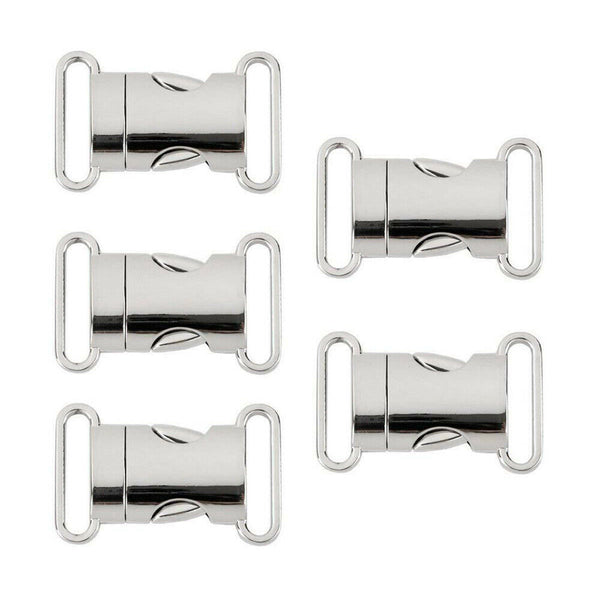 5/10 Metal Quick Side Release Buckle Slider Clip For Webbing Strap Belt DIY 20mm