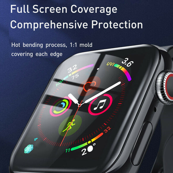 For Apple Watch 5 4 44 &40 mm 6D Tempered Glass FULL COVER Screen Protector