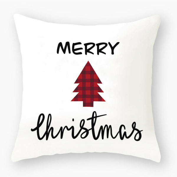 Christmas Cushion Cover Throw Waist Bolster Pillow Case Sofa Home Party Decor