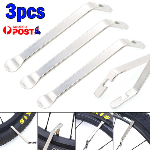 3x Bike Tire Lever Tyre Changing Tool Bicycle Tire Levers Spoon Steel Repair Kit