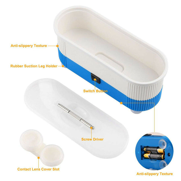 Ultrasonic Cleaner Eye Glasses Coin Watch Ring Bracelet Jewelry Cleaning Machine