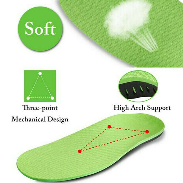 Pair Insole Orthotic Arch Support Shoe Flat Feet Correct Pad Pain Relief Plantar