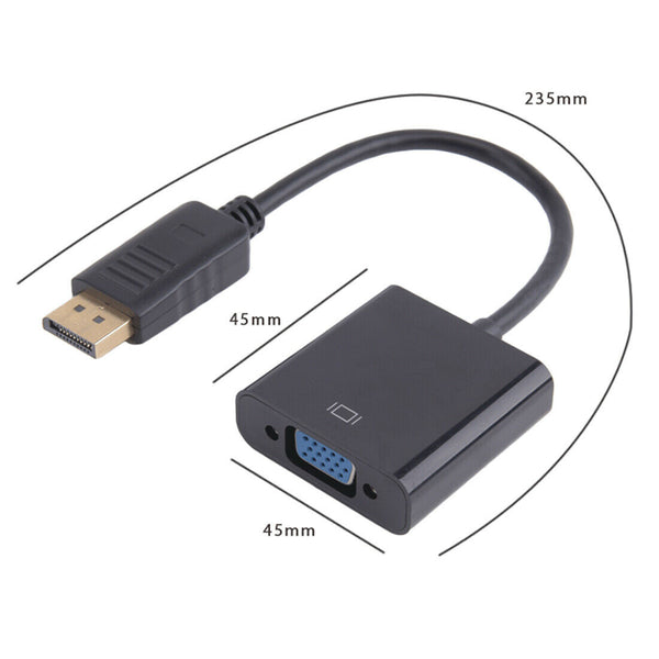 Displayport Display Port DP Male to VGA Female Video Converter Adapter Cable PC