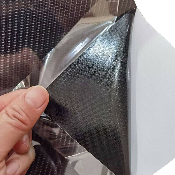 6D 1.52M x 50cm Gloss Black Carbon Fibre Fiber Vinyl Car Wrap Air Release Film