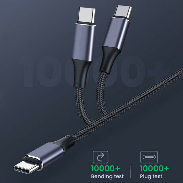 PD 100W 5A USB C To USB C Fast Charger Dual Type C Charging Data Sync USB Cable