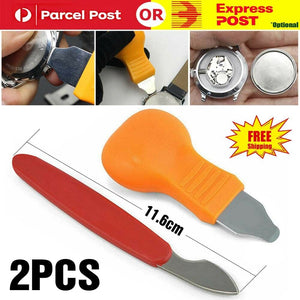 2PC Watch Back Case Cover Remover Battery Opener Pry Lever Snap Repair Tool Kits