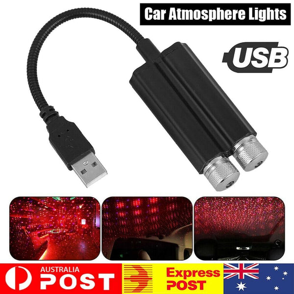 4 in 1 USB Car Ceiling Star Sky Projection Lamp Romantic Atmosphere Night Lights