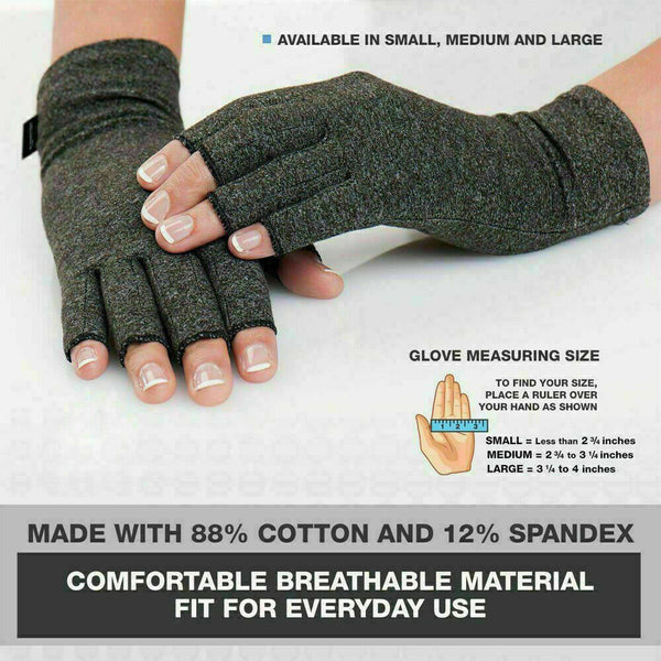 Arthritis Gloves Compression Joint Finger Pain Relief Hand Wrist Support Brace