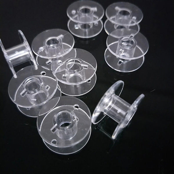 100x Plastic Empty Bobbins for Sewing Machine Janome Brother Elna Singer Bobbins