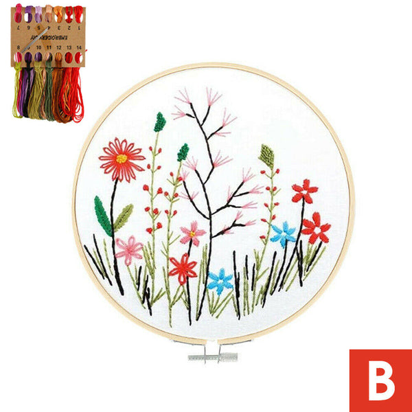 Circle DIY Embroidery Kit Handmade Cross Stitch Set For Beginners Sewing Craft