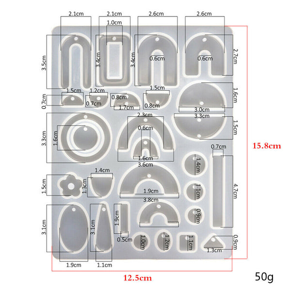 Silicone Earring Pendant Mold Resin Casting Mould DIY Epoxy Making Jewelry Mold