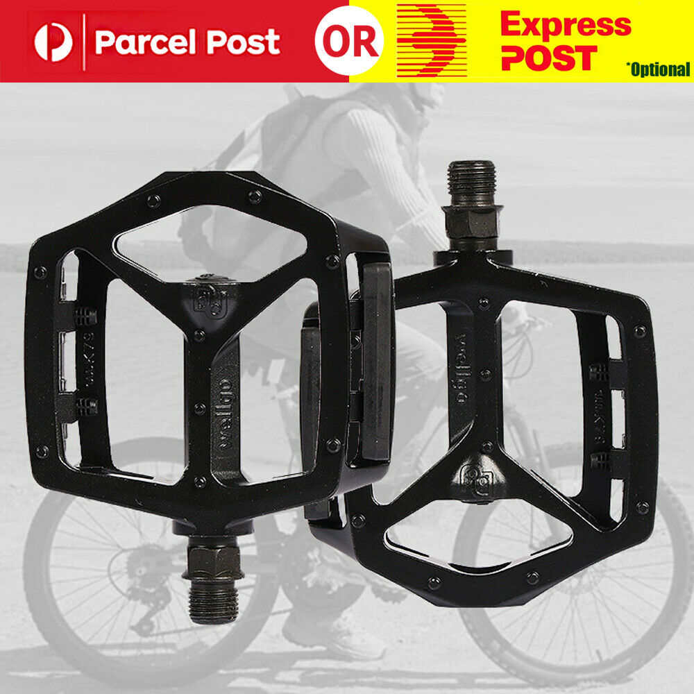 Pair Aluminium Alloy Mountain Bike Road Bicycle Pedals Anti Slip 2 DU Bearing