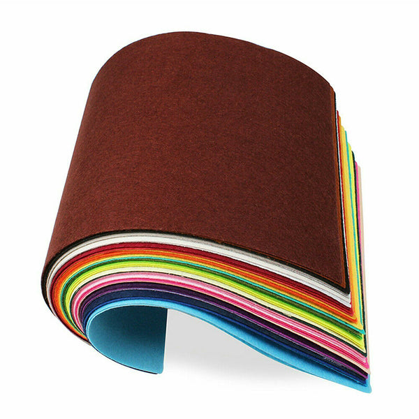 40pcs Mix Colour Squares Non Woven Felt Fabric Sheets For Kids DIY Art Handcraft