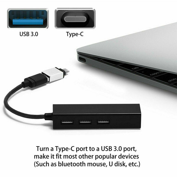 USB-C OTG Data Adapter USB 3.1 Type C Male to USB 3.0 A Female Cable Converter