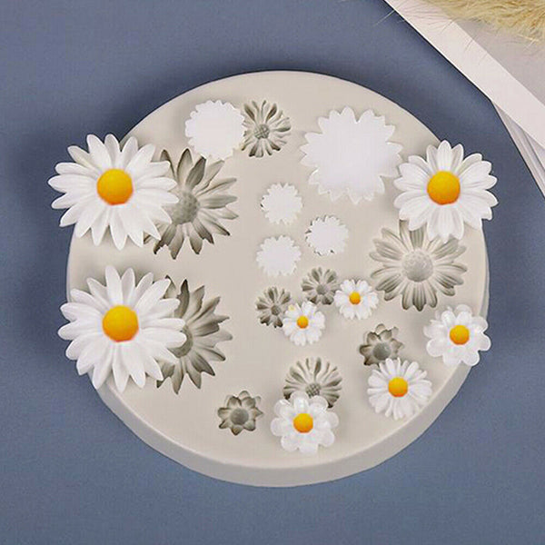 Flower Silicone Cake Topper Decor Fondant Sugarcraft Mould Chocolate Baking Mold