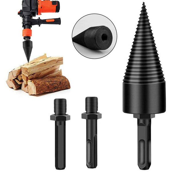 42mm Speed Twist Drill Bit Wood Firewood Log Splitter Screw Splitting Cones