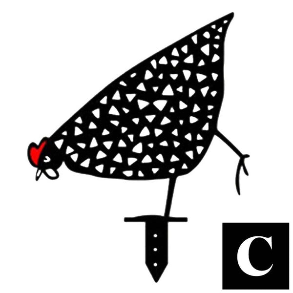 Garden Ornaments Chicken Yard Art Garden Backyard Lawn Decor Gift Easter Deco AU