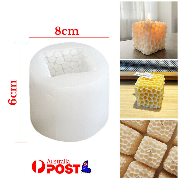 3D Candle Mould Geometric Shape DIY Perfume Soap Making Wax Cake Silicone Mold