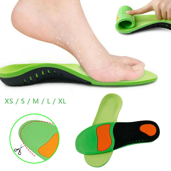 Pair Insole Orthotic Arch Support Shoe Flat Feet Correct Pad Pain Relief Plantar