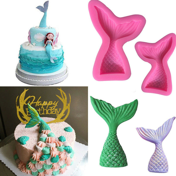 Silicone Mermaid Tail Cake Fondant Mold Chocolate Baking Mould Decor Sugarcraft