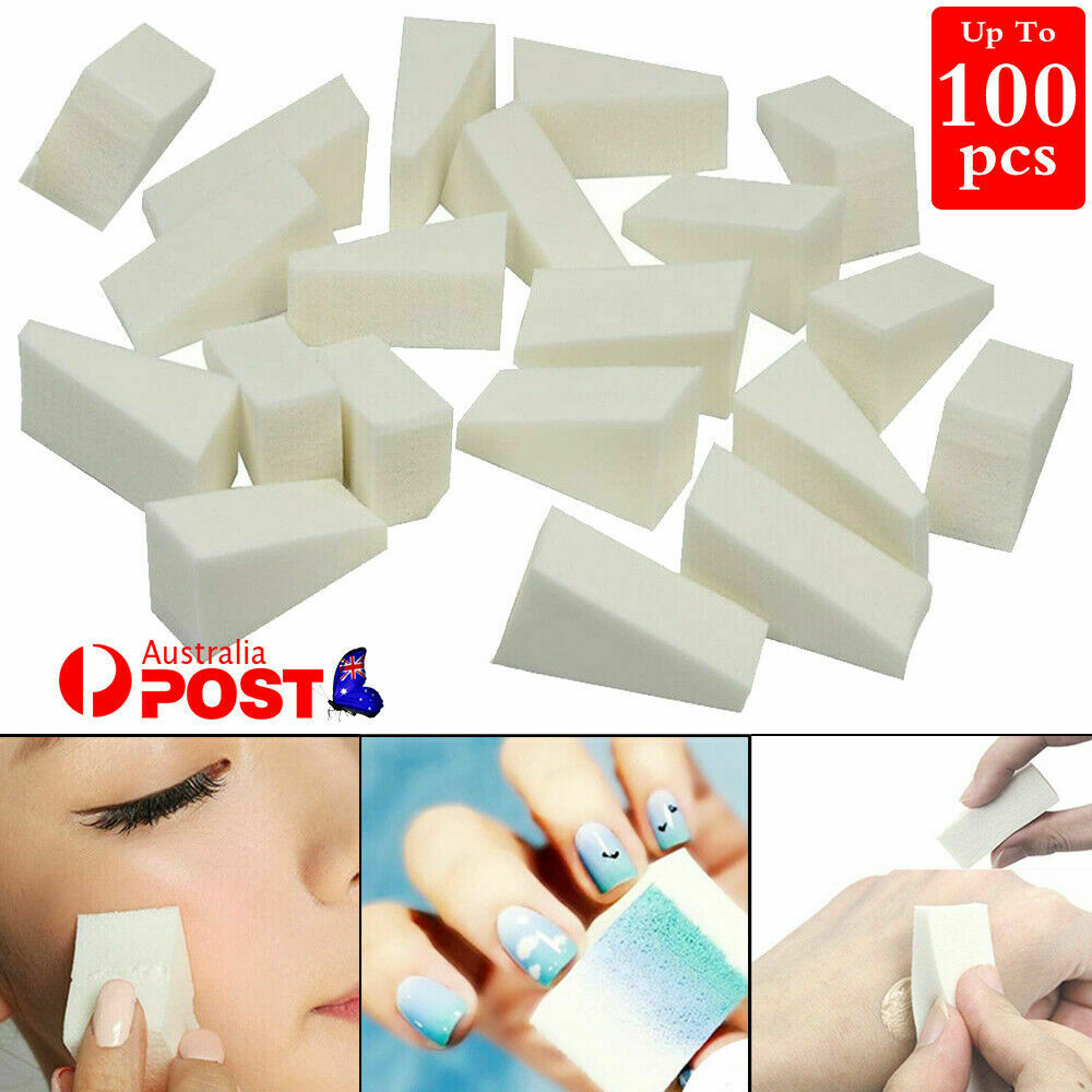 Makeup Sponge Cosmetic Wedges Nail Art Blend Foundation Contour Facial Puff AU