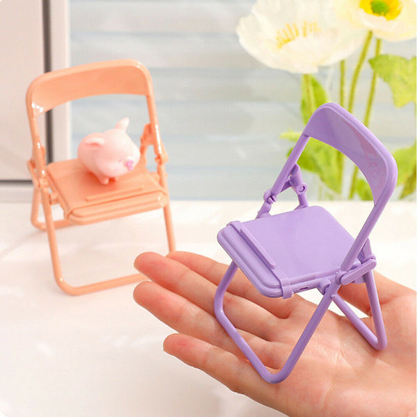 Cute Chair Shape Portable Mobile Phone Holder Smartphone Desktop Brackets AU