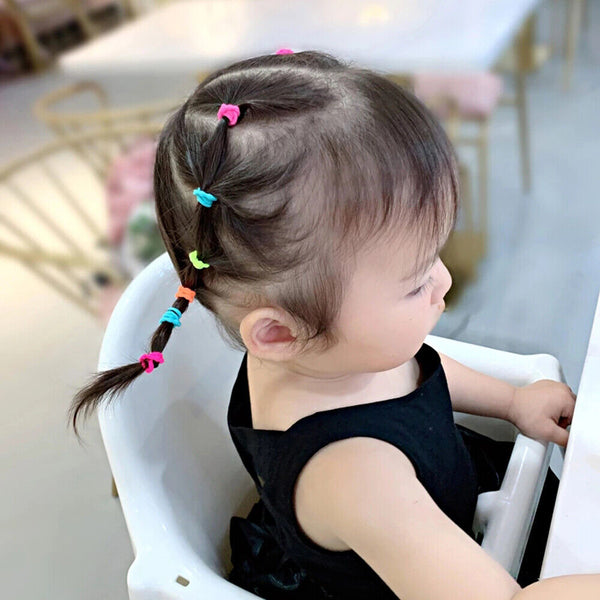 50/100Pcs Girls Mini Hair  Ties  Elastic Hairbands Kids Cute Baby Shower Gift