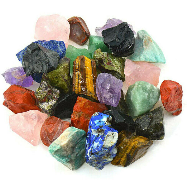 Up to 1KG Mixed Rough Raw Crystal Gemstone Chunks Natural Raw Minerals Bulk